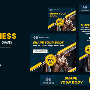 Fitness Google Adwords HTML5 Banner Ads GWD