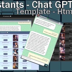AI Assistants Chat GPT 16k | HTML5/JS Template