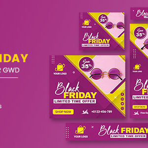 Black Friday Sale Fashion Eyewear HTML5 Banner Ads GWD