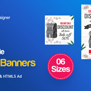 C101-Merry Christmas Banners HTML5 Ad (GWD & PSD)