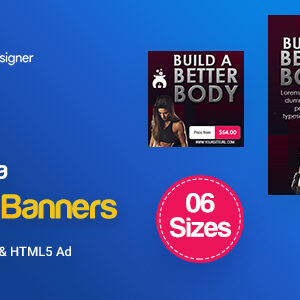 C109 - Yoga & Fitness Banners HTML5 - GWD & PSD