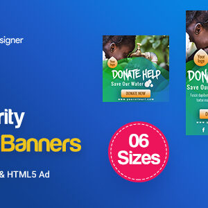 C34 - NGO, Charity Banners HTML5 Ad - GWD & PSD