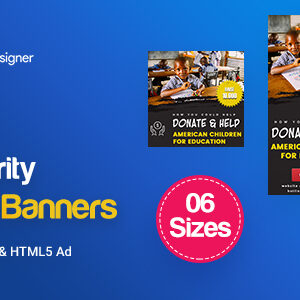 C35 - NGO, Charity Banners HTML5 Ad - GWD & PSD