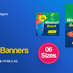 C38 - Surf's Up HTML5 Banners Ad - GWD & PSD
