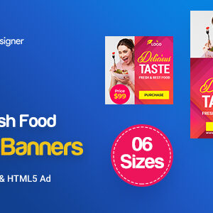 C56 - Organic, Fresh Food Banners GWD & PSD