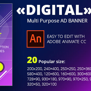 «DIGITAL» Multi Purpose AD BANNER |  Adobe Animate CC