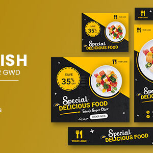 Food Google Adwords HTML5 Banner Ads GWD