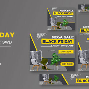 Furniture Black Friday Sale HTML5 Banner Ads GWD