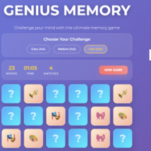 Genius Memory Game HTML Javascript game