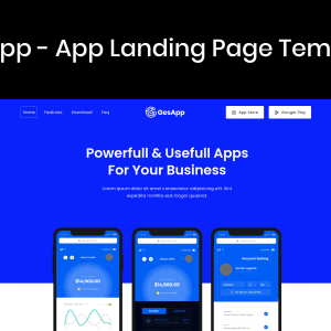 GesApp - App Landing Page Template