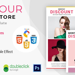 Glamour fashion store HTML 5 Animated Google Banner