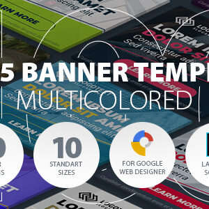 HTML5 Ad Banner Templates for GWD - Multicolor Set