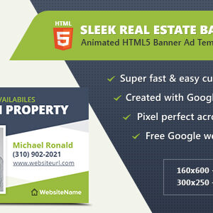 HTML5 Ads - Sleek Real Estate Banner Templates