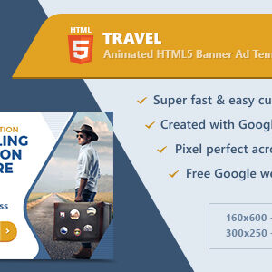 HTML5 Animated Banner Ads - Travel & Tourism (GWD)