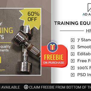 Health & Fitness | Gym Training Equipment Banner (HF002)