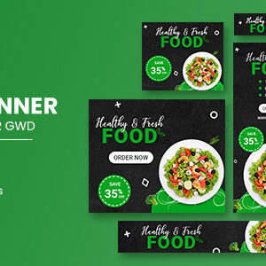Healthy Fresh Food Google Adwords HTML5 Banner Ads GWD