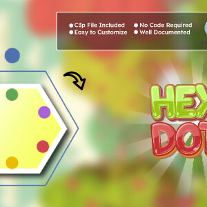 Hexa Dots Puzzle Game: Construct 3 HTML5 & Android Game Templates