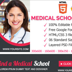 Medical School Animated HTML5 Banner Ads (GWD)