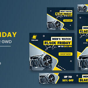 Men Watch Black Friday Sale HTML5 Banner Ads GWD