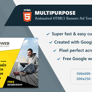 Multipurpose Animated Banner Ads HTML5 (GWD)