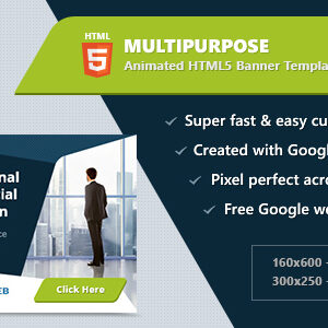 Multipurpose Banners - HTML5 Animated Ad Templates GWD