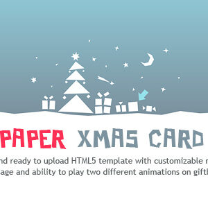 Paper Christmas Card - Animated Creative HTML5 Template