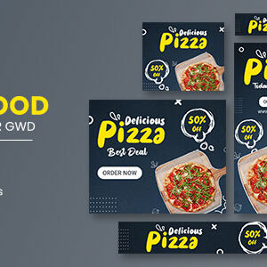 Pizza Food Google Adwords HTML5 Banner Ads GWD