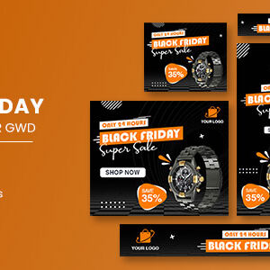 Product Sale Black Friday Banner Set Template