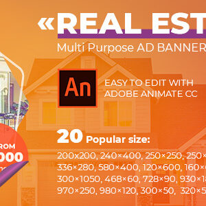 Real Estate Multi-Purpose AD BANNER | Adobe Animate CC