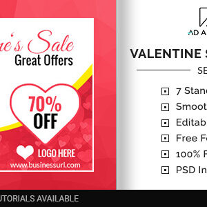 Shopping & E-commerce | Valentine Sale Banner (SE005)