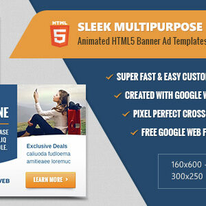 Sleek Multipurpose Banners - HTML5 Animated Ad Templates