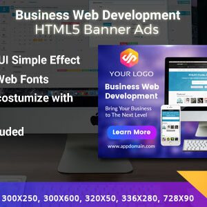 Software Web Development HTML5 Ad Banners - GWD - 7 Sizes