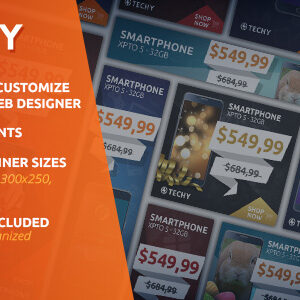 Techy - Holiday Sales HTML5 Banner Template
