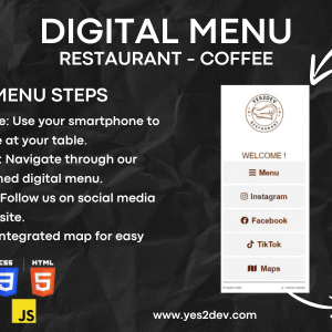 Template Digital Menu - Restaurant Coffe - HTML5 CSS3 JS