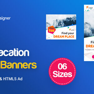 Travel Agency Banners Ad D85 - GWD & PSD