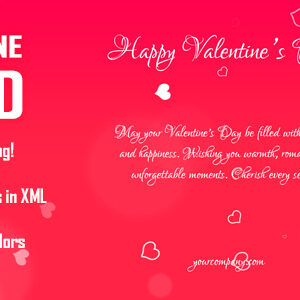 Valentine Card - Animated HTML5 Canvas Template