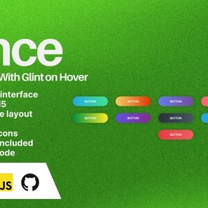 idence | Gradient Buttons With Glint on Hover